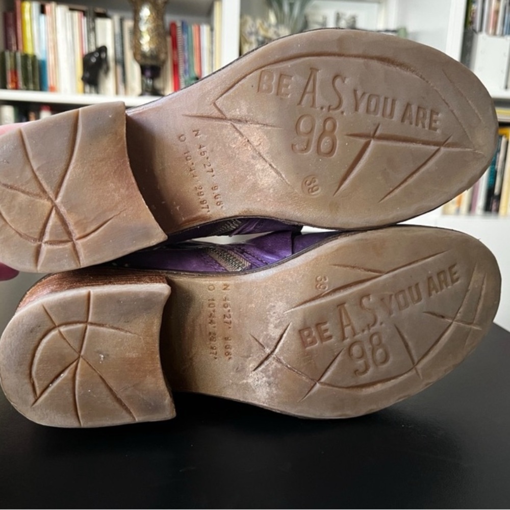 A.S.98 EUC Purple Ankle Boots - Picture 6 of 7